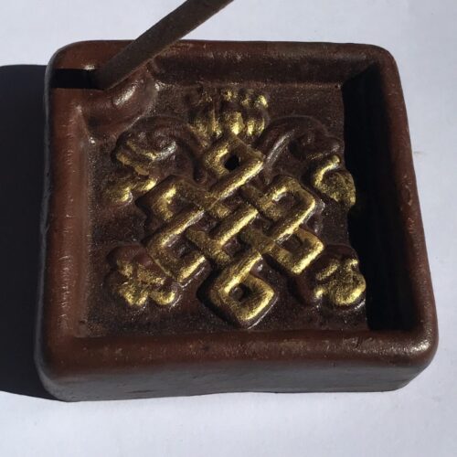 Eternal Knot Clay Incense Holder