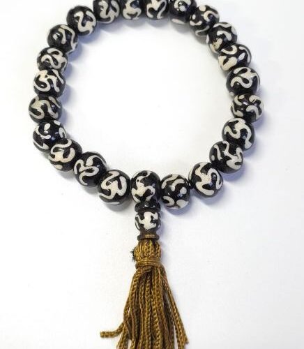 Om Wrist Mala - 10mm - on elastic