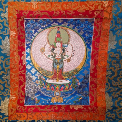 1000 Armed Chenrezig (Avalokiteshvara) - Hand-painted Thangka