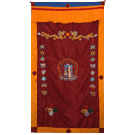 Embroidered Door Curtain with Kalachakra Symbol