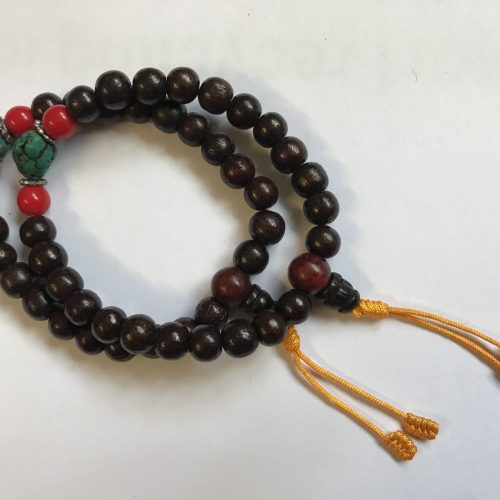 Rosewood Wrist Mala -  7mm Yellow